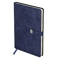 Ежедневник недатированный, А5, 136л., твердый переплет, кожзам, BG "Scale. Dark blue", магнитная зас