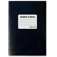 Книга учета Brauberg, А4, 96л., клетка, 200*290мм, бумвинил, черная