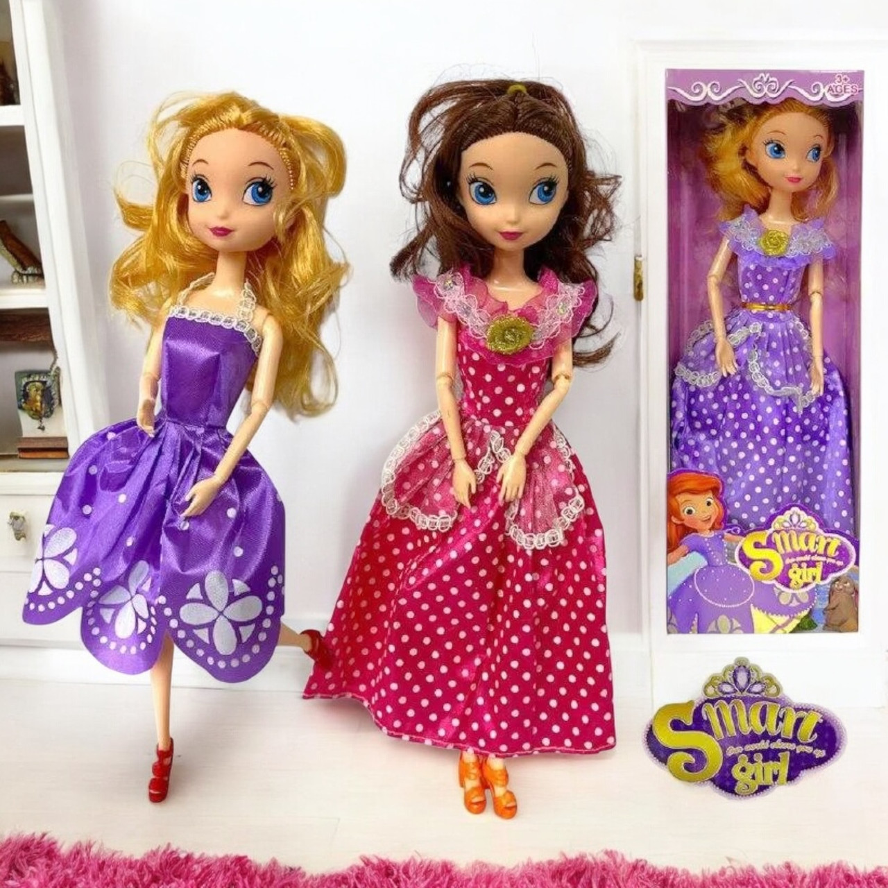 Помятая упаковка!!! 8581 Принцесса (руки,ноги подвижные) 4вида, 8шт в уп.,цена за 1шт 32*11см, фото 1