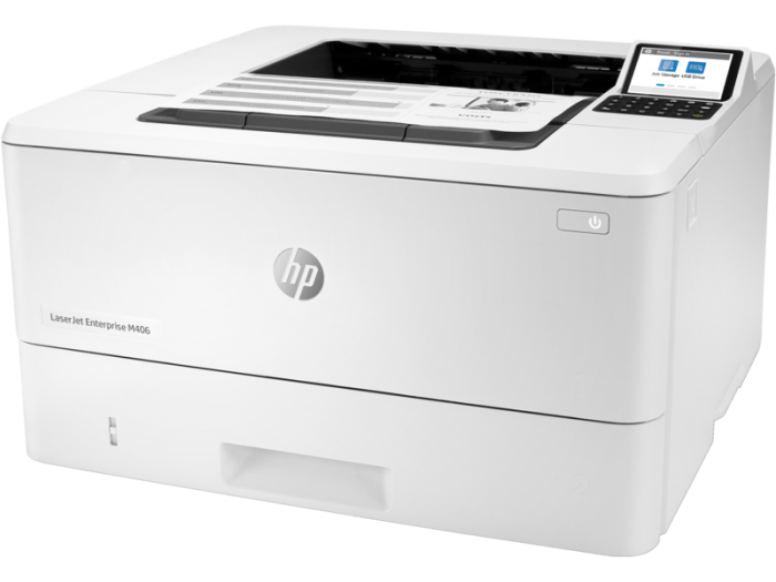HP 3PZ15A HP LaserJet Enterprise M406dn Printer 1200 dpi, 40 ppm, 1.0 Gb, 800 MHz, tray 100+250, USB+Ethernet, Duplex, Duty 100K,