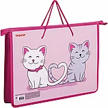 Папка на молнии с ручками ПИФАГОР А4, 1 отделение, пластик, ручки-шнурок, "Best Buds", 271469, фото 2