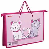 Папка на молнии с ручками ПИФАГОР А4, 1 отделение, пластик, ручки-шнурок, "Best Buds", 271469, фото 3