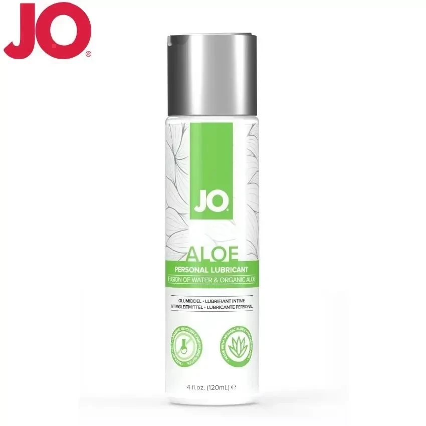 Лубрикант на водной основе с настоем органического алоэ и гиалуроновой кислоты/ JO ALOE - 120 мл.
