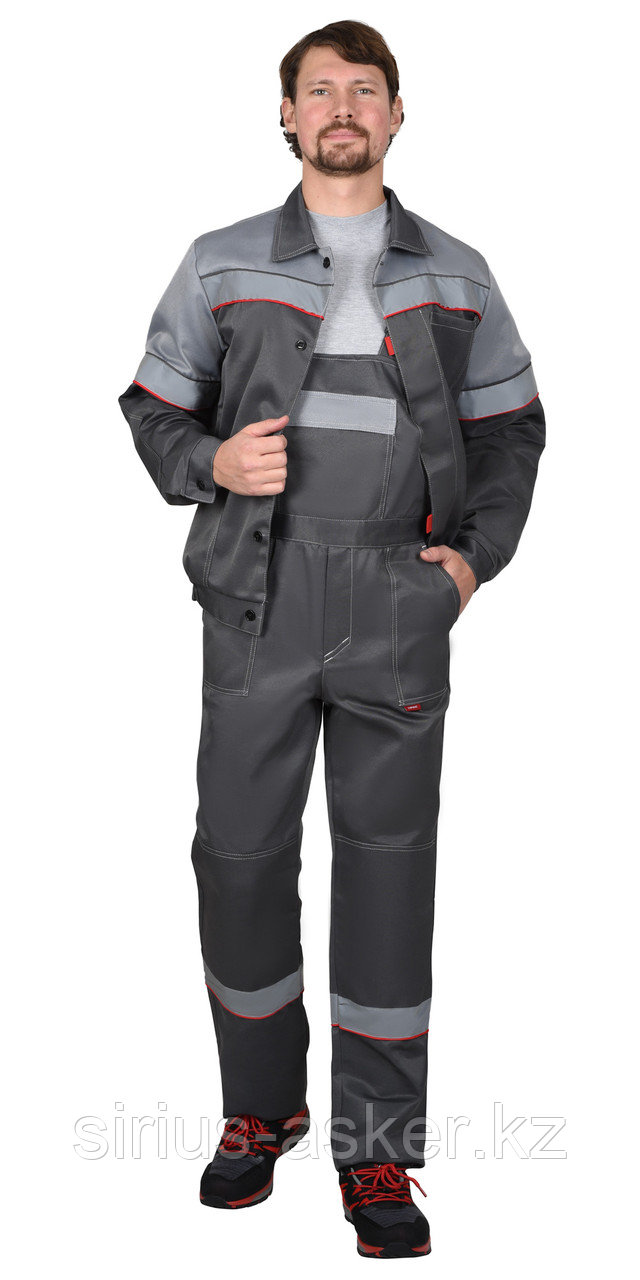 Костюм СИРИУС-ЛЕГИОНЕР куртка кор., п/к темно-серый со светло-серым и СОП, фото 1