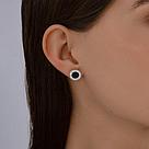 Серьги из серебра с фианитами и эмалью 94-122-02235-1, фото 3