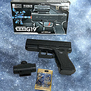 808 G19 Орбиз пистолет стреляет орбизами механический 18х11см, фото 2