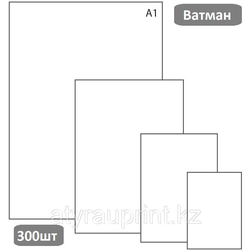 Ватман А1, 860*610, ЛенГознак, 200г/м2, по 300л., фото 1