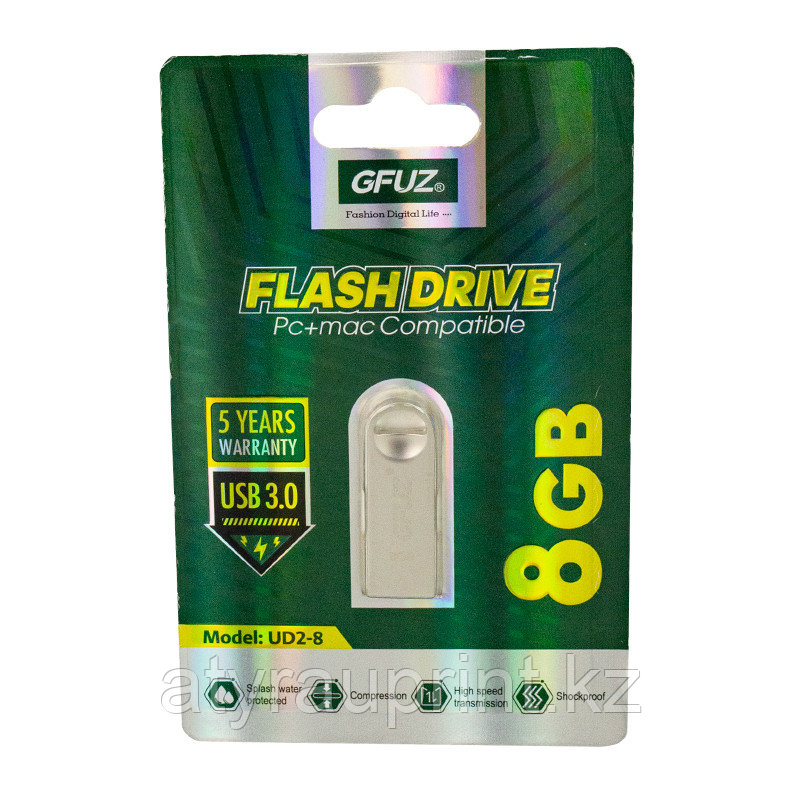 Накопитель USB Flash 16Gb Gfuz, UD2-16, USB 3.0, Silver, фото 1