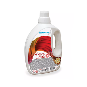 Средство для стирки ИНТЕРХИМ 4 CARE SPORT, 2 л.с мерной крышкой, фото 1