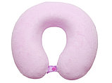 Подушка Basic из микрофибры с эффектом памяти U-shape, розовый NEW, фото 2