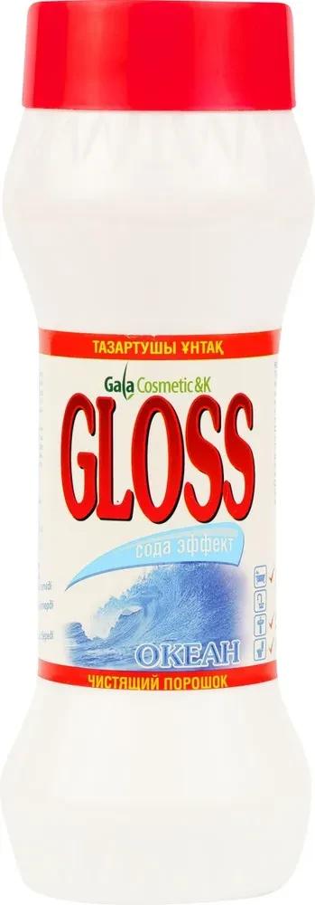 Чистящий порошок GLOSS сода-эффект 400гр (Океан) банка