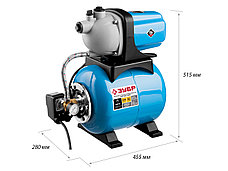 ЗУБР 1000 Вт, бак 20 л, автоматическая насосная станция (НАС-М3-1000), фото 2