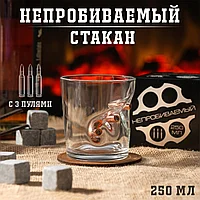 Стакан Непробиваемый с 3 пулями для виски 250 мл