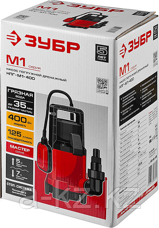 ЗУБР 400 Вт, дренажный насос для грязной воды (НПГ-М1-400), фото 1