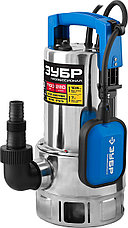 ЗУБР 1100 Вт, дренажный насос для грязной воды, корпус - нерж. сталь, Профессионал (НПГ-Т3-1100-С), фото 5