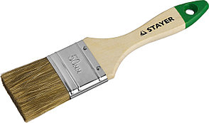 STAYER LASUR, 50 мм, 2″, смешанная щетина, деревянная ручка, для высокотекучих ЛКМ, плоская кисть (01031-50), фото 1
