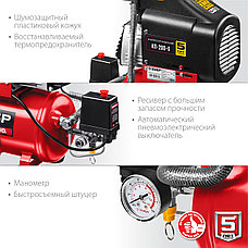 ЗУБР 200 л/мин, 6 л, 1500 Вт, безмасляный компрессор (КП-200-6), фото 5