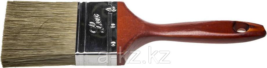 STAYER LASUR-LUX, 75 мм, 3″, смешанная щетина, деревянная ручка, для высокотекучих ЛКМ, плоская кисть, фото 1