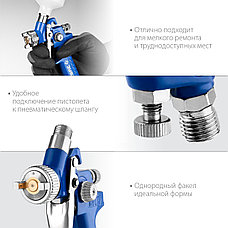 ЗУБР PRO 150, 0.8 мм, пневматический краскопульт с верхним бачком, Профессионал (06454-0.8), фото 3