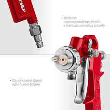 ЗУБР MS 200N, 1.3 мм, пневматический краскопульт с нижним бачком (06456-1.3), фото 4