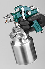 KRAFTOOL AirKraft, HVLP, 1.4мм, пневматический краскопульт с нижним бачком (06520-1.4), фото 4