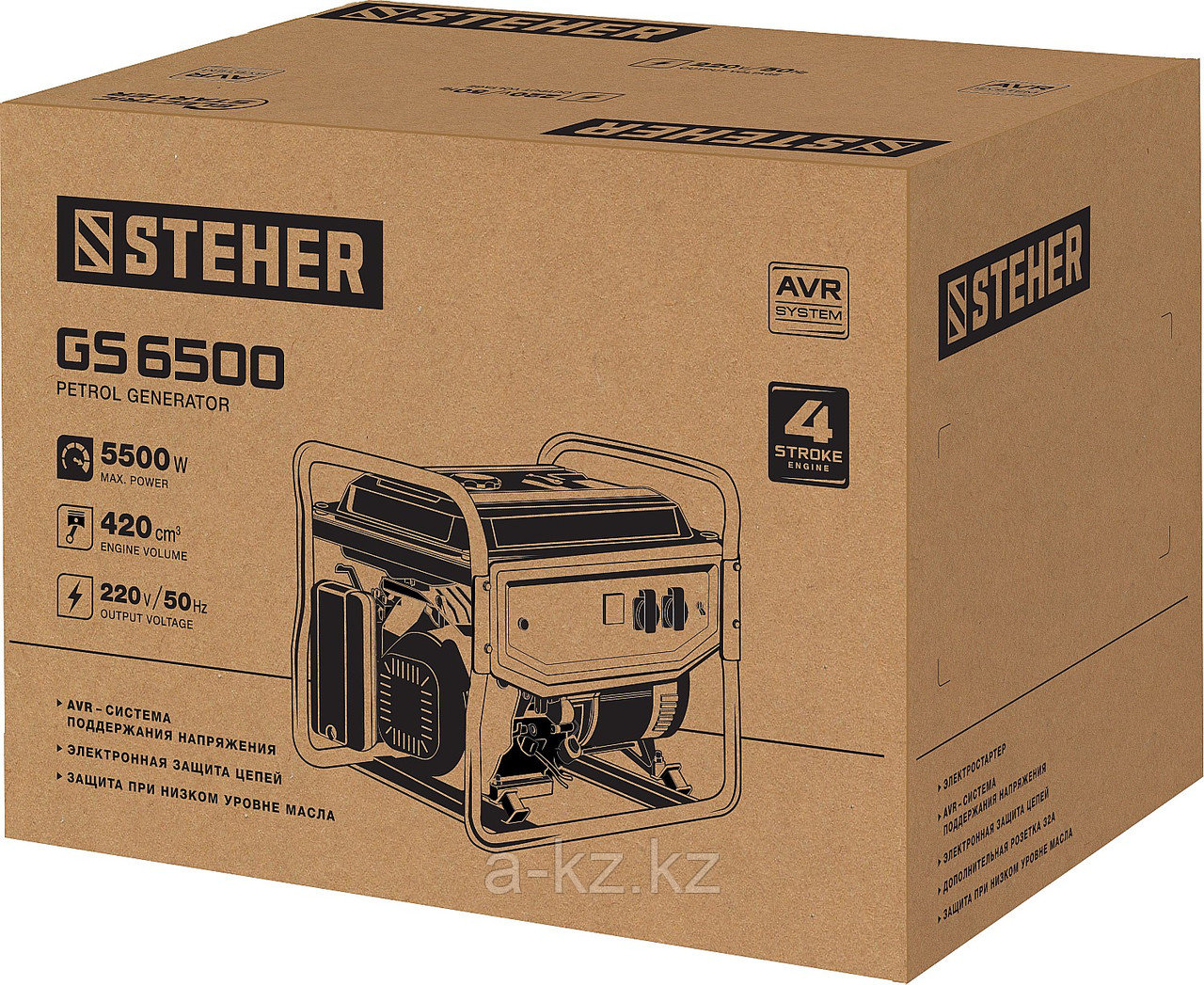 STEHER 5500 Вт, бензиновый генератор (GS-6500)