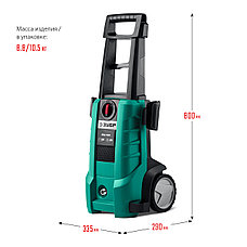 ЗУБР 160 Атм, 2100 Вт, мойка высокого давления, пистолет МИГ-180 (АВД-160), фото 2