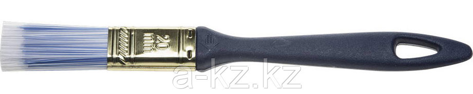 ЗУБР АКВА, КП-13, 20 мм, 3/4″, искусственная щетина, пластмассовая ручка, для высокотекучих ЛКМ, плоская кисть, фото 1