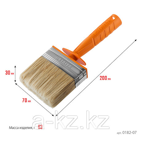 STAYER Universal MINI, 3 х 7 см, светлая натуральная щетина, пластмассовый корпус, все виды ЛКМ, макловица,, фото 1