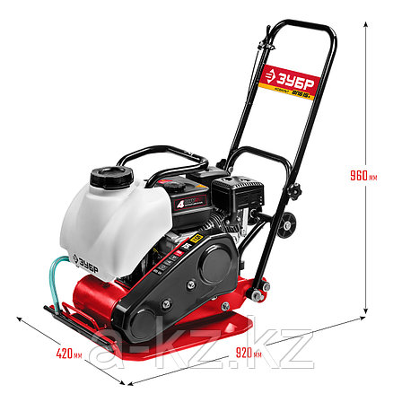 ЗУБР 15 кН, 80 кг, бензиновая виброплита (ВПБ-15 А), фото 1