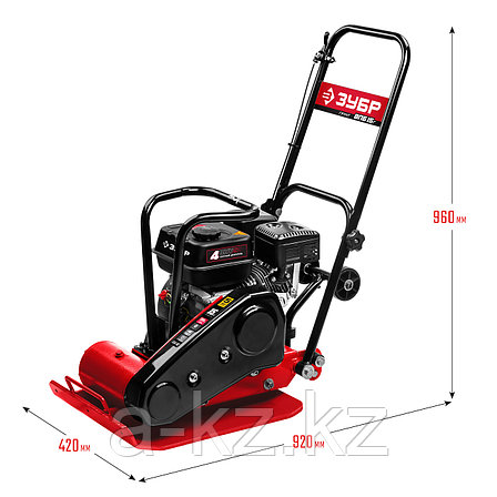 ЗУБР 15 кН, 80 кг, бензиновая виброплита (ВПБ-15 Г), фото 1