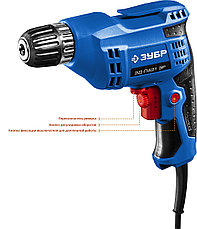 ЗУБР 420 Вт, 10 мм БЗП, безударная дрель, Профессионал (ЗД-П421 ЭР), фото 4