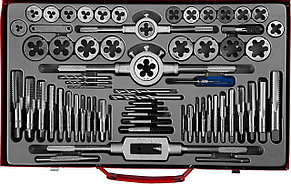 ЗУБР 65 предм., сталь 9ХС, набор метчиков и плашек (28118-H65), фото 1