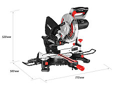 ЗУБР ЗПТ-210-1600 ПЛ пила торцовочная с протяжкой, d 210 х 30 мм, 1600 Вт, фото 2