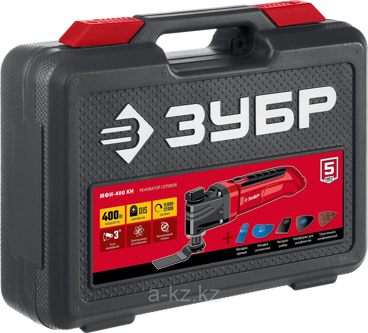 ЗУБР OIS, 400 Вт, реноватор, кейс, набор насадок (МФИ-400 КН)