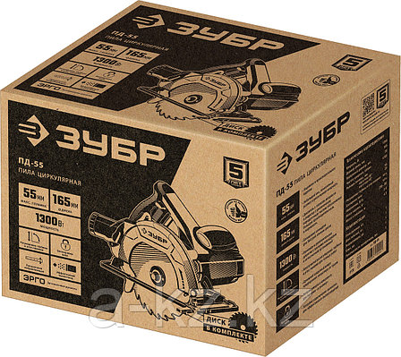 ЗУБР d 165 мм, 1300 Вт, циркулярная пила (дисковая) (ПД-55), фото 1