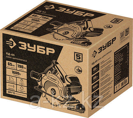 ЗУБР d 190 мм, 1600 Вт, циркулярная пила (дисковая) (ПД-65), фото 1