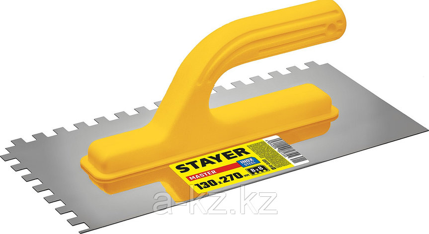 STAYER 130 х 270 мм, зуб 8 х 8 мм, штукатурная гладилка (08012-08), фото 1