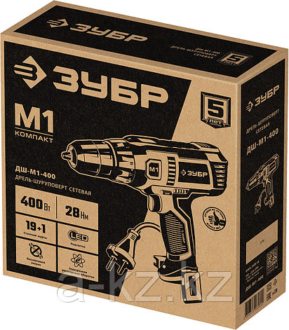 ЗУБР 400 Вт, 28 Н·м, сетевая дрель-шуруповерт (ДШ-М1-400), фото 1