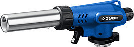 ЗУБР ГП-500, 1300°C, увеличенный выход пламени, газовая горелка с пьезоподжигом на баллон с цанговым
