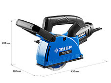 ЗУБР d 125 мм, 1400 Вт, 30 мм, штроборез (бороздодел), кейс, Профессионал (ЗШ-П30-1400 ПСТК), фото 3