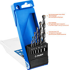 ЗУБР ПРОФ-В, 6 шт, (2-8 мм), сталь Р6М5, класс В, набор сверл по металлу, Профессионал (29621-H6), фото 3