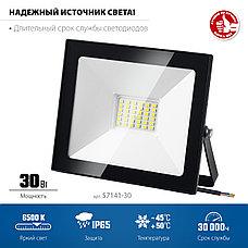 ЗУБР ПСК-30, 30 Вт, 6500 К, IP 65, светодиодный прожектор, Профессионал (57141-30), фото 4
