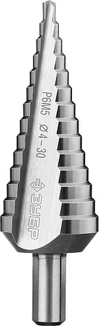 ЗУБР 4-30 мм, 14 ступеней, сталь Р6М5, ступенчатое сверло, Профессионал (29670-4-30-14), фото 1