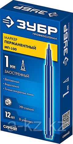 ЗУБР МП-100 синий, 1 мм перманентный маркер (06320-7), фото 1