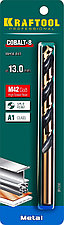 KRAFTOOL COBALT-8, 13.0 х 151 мм, сталь М42, HSS-Co(8%), сверло по металлу (29656-13), фото 2