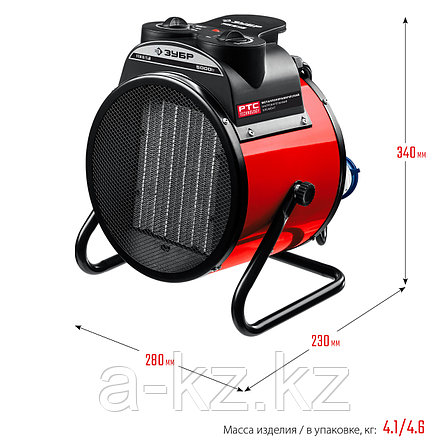 ЗУБР 5 кВт, электрическая тепловая пушка (ТПК-5Р), фото 1