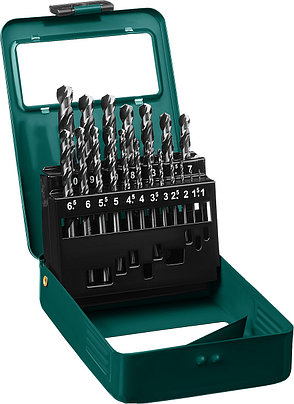 KRAFTOOL HSS-G, 19 шт, (1-10 мм), сталь P6M5, набор сверл по металлу (29651-H19), фото 1