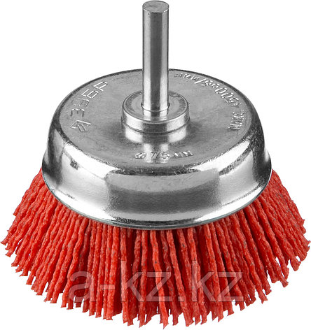 ЗУБР 75 мм, нейлоновая проволока, чашечная щетка для дрели, Профессионал (35165-075), фото 1