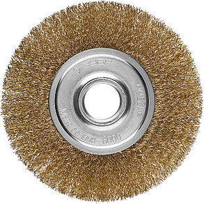 ЗУБР 125 мм, витая стальная латунированная проволока 0.3 мм, щетка дисковая для УШМ, Профессионал (35187-125), фото 3